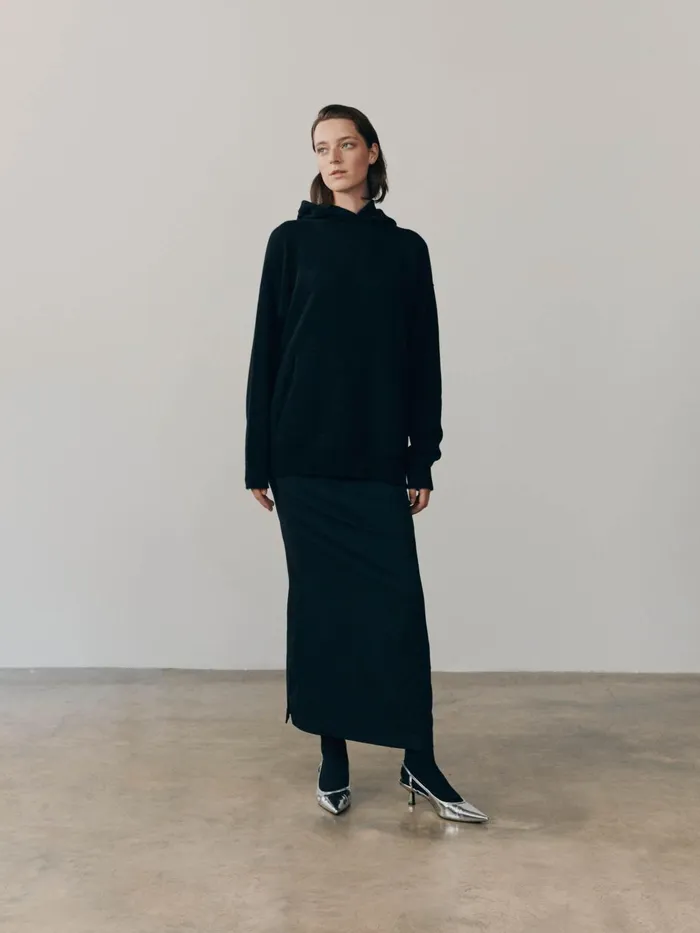 Women Begg X Co Loungewear Rockcliffe Cashmere Hoodie Black