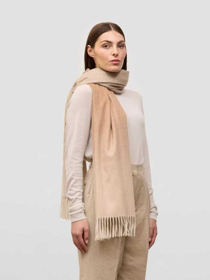 Women Begg X Co Nuance Scarf Nuance Ombre Cashmere Stole White Sands