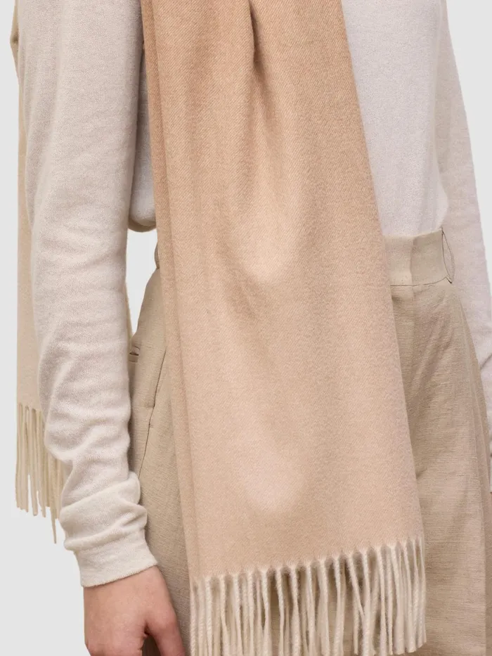 Women Begg X Co Nuance Scarf Nuance Ombre Cashmere Stole White Sands