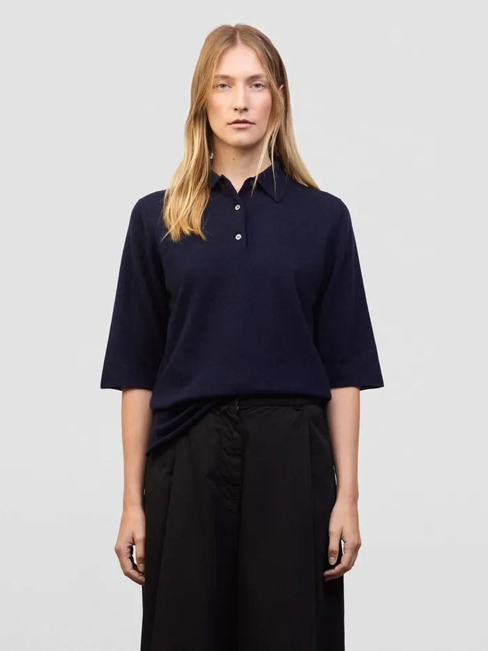 Women Begg X Co Polos and TShirts Monterey Cashmere Polo Night Sky