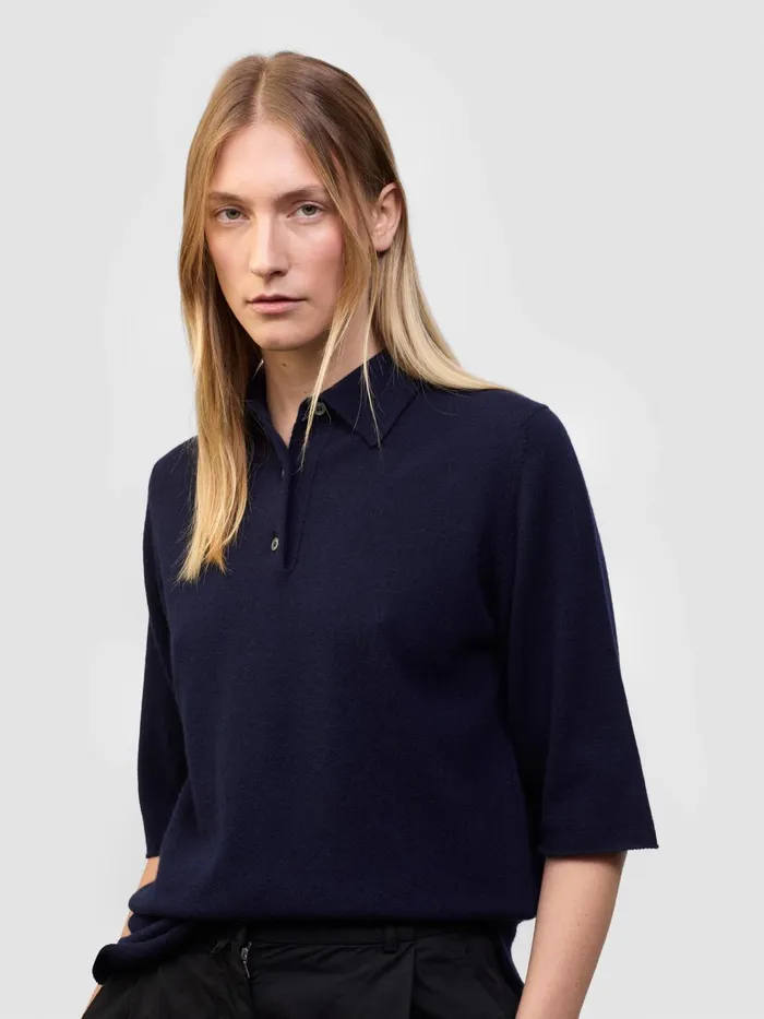 Women Begg X Co Polos and TShirts Monterey Cashmere Polo Night Sky