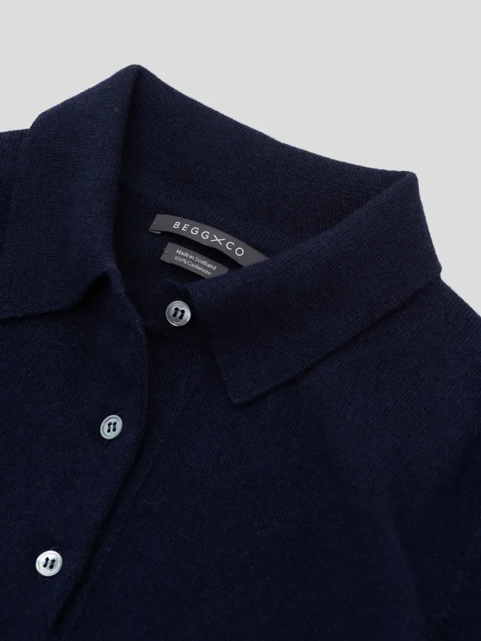 Women Begg X Co Polos and TShirts Monterey Cashmere Polo Night Sky