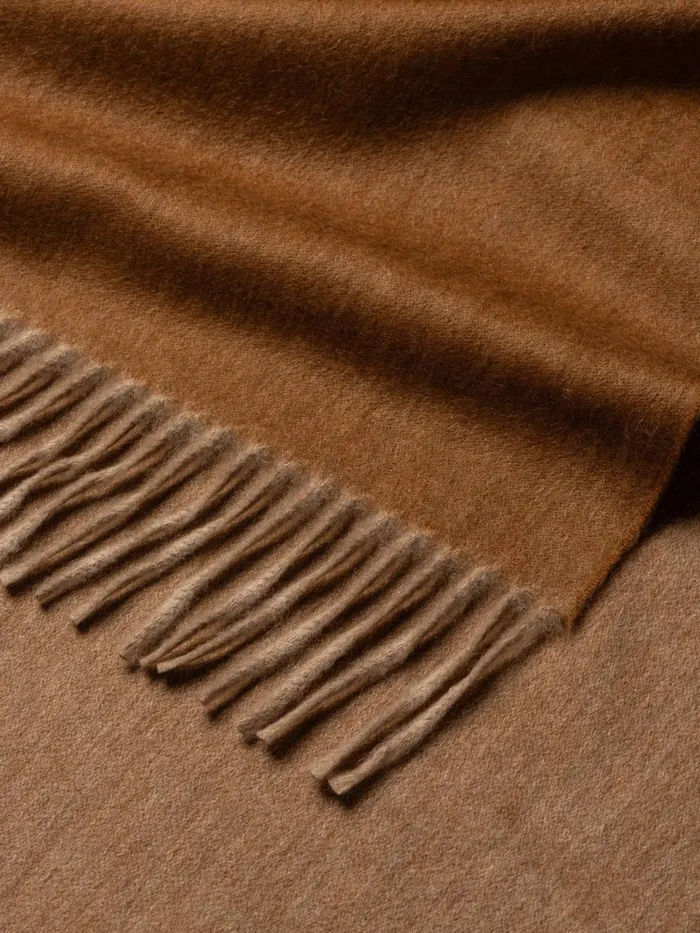 Women Begg X Co Scarves Arran Reversible Oversized Cashmere Scarf Stone Vicuna