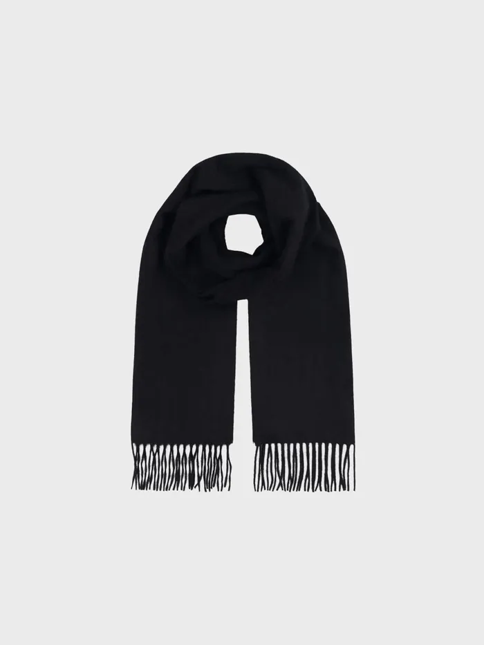Women Begg X Co Scarves Arran Solid Oversized Cashmere Scarf Black