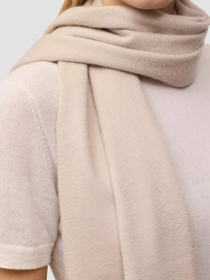 Women Begg X Co Scarves Arran Solid Oversized Cashmere Scarf Oyster