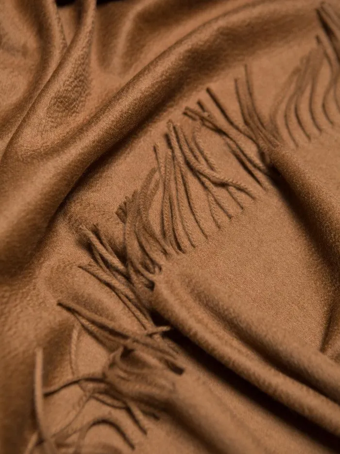 Women Begg X Co Scarves Arran Solid Oversized Cashmere Scarf Vicuna