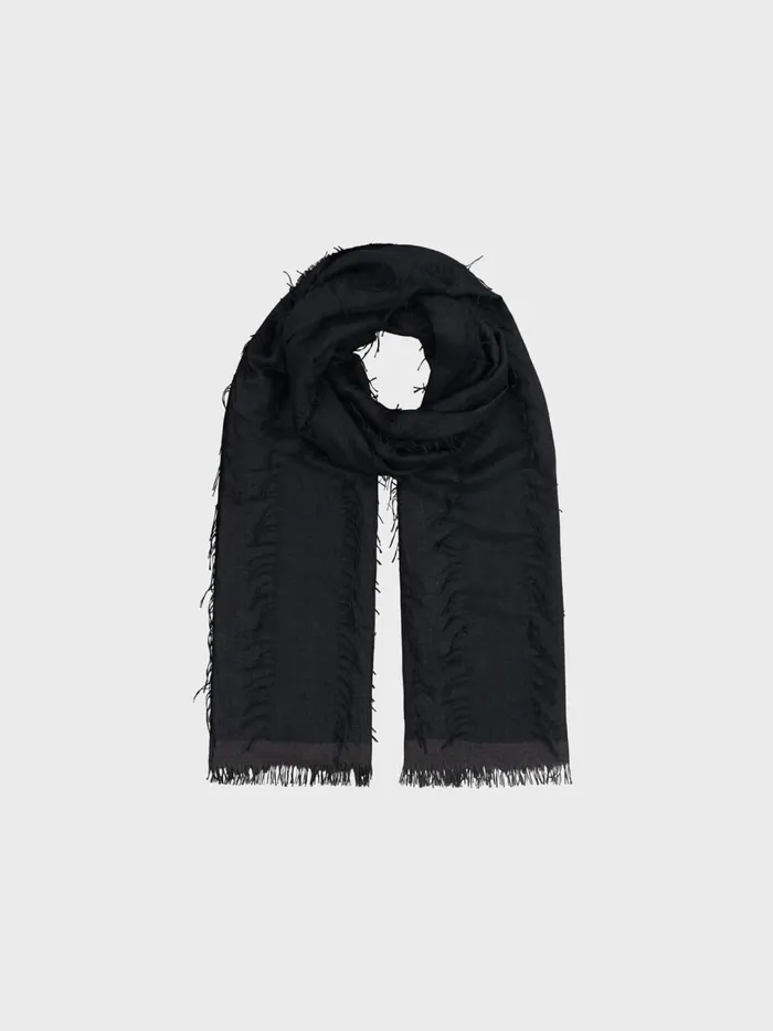 Women Begg X Co Scarves Lash Funivie Cashmere Silk Scarf Charcoal Green