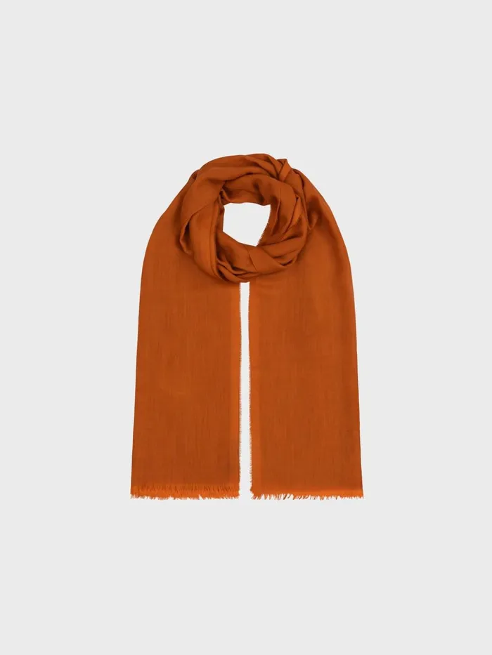 Women Begg X Co Wispy Scarf Wispy Solid Superfine Cashmere Scarf Burnt Orange