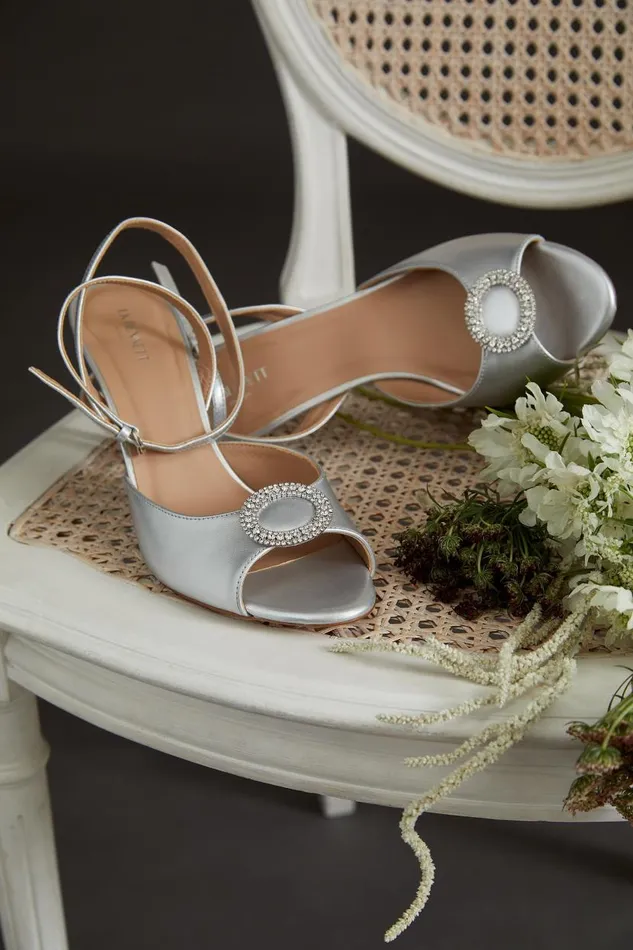 Women Belle Silver Leather Wedding Shoes Silver LKBennett Sandals