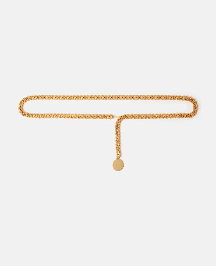 Women Belts Stella McCartney Falabella Chain Belt Metallic Gold