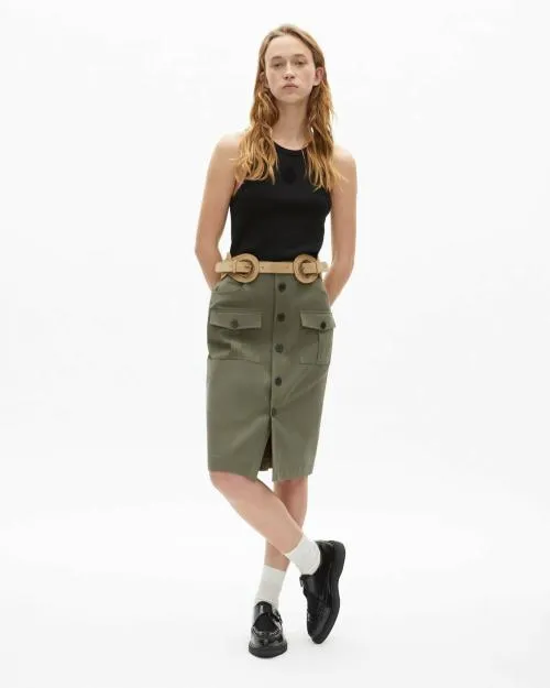 Women Belts The Kooples Camel Leather Corset Belt Camel Brown