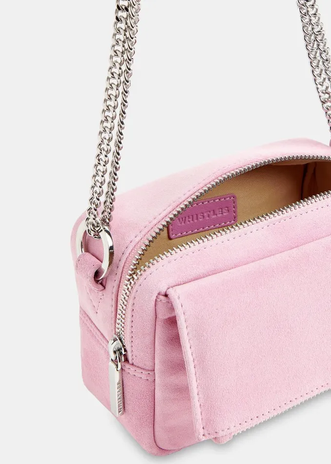 Women Bibi Bags Whistles Pale Pink Bibi Suede Mini Bag