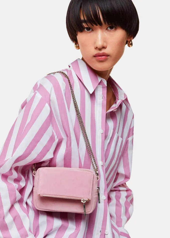 Women Bibi Bags Whistles Pale Pink Bibi Suede Mini Bag