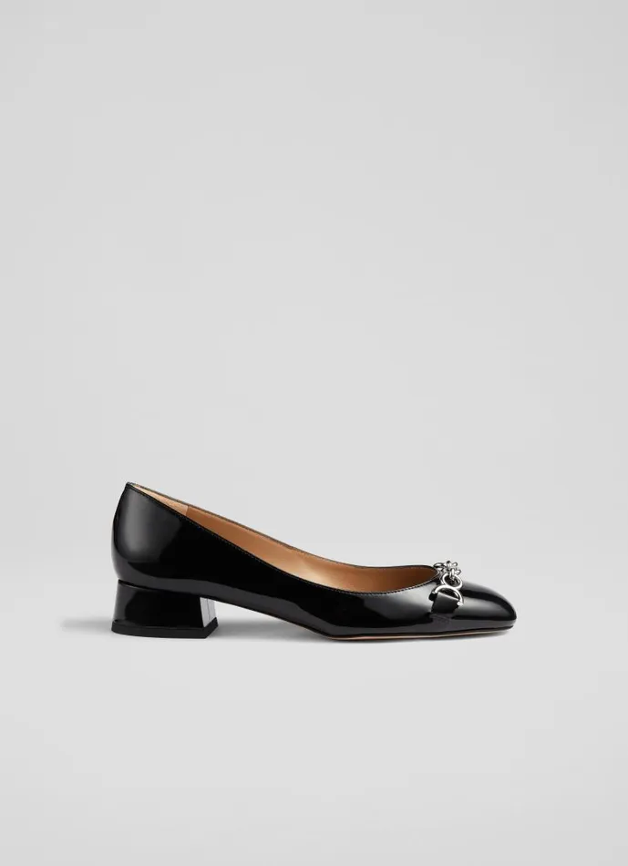Women Blakely Black Patent Snaffle Pumps Black LKBennett Flats