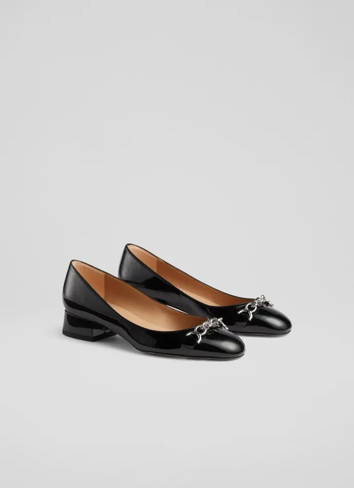 Women Blakely Black Patent Snaffle Pumps Black LKBennett Flats Women Blakely Black Patent Snaffle Pumps Black LKBennett Flats