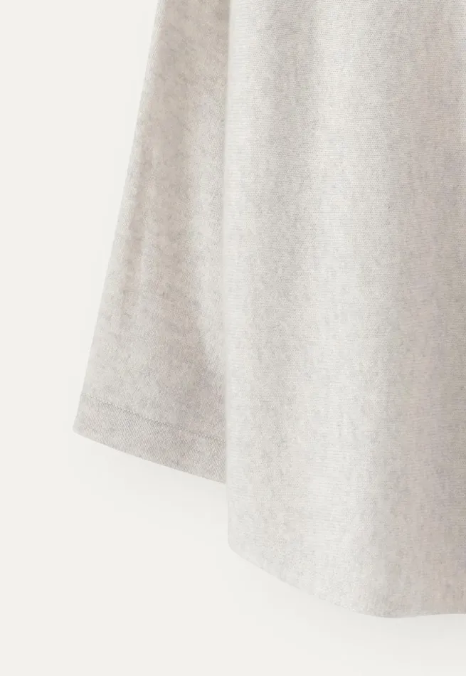 Women Boatneck Sweater Grey Pearl Poetry Fashion Sweaters