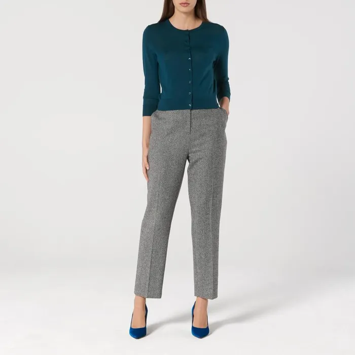 Women Bonnie Blue Merino Wool Cardigan Turquoise LKBennett Tops Women Bonnie Blue Merino Wool Cardigan Turquoise LKBennett Tops