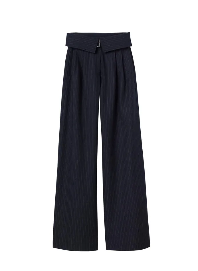 Women Bottoms ALC Emma Pinstripe Pant Navy