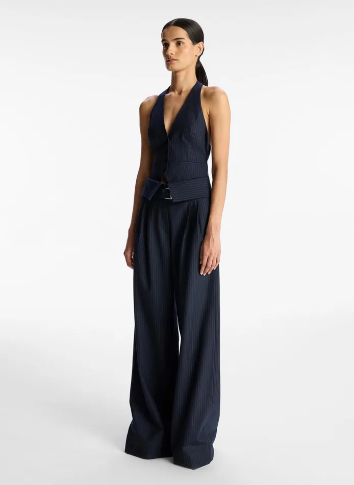 Women Bottoms ALC Emma Pinstripe Pant Navy