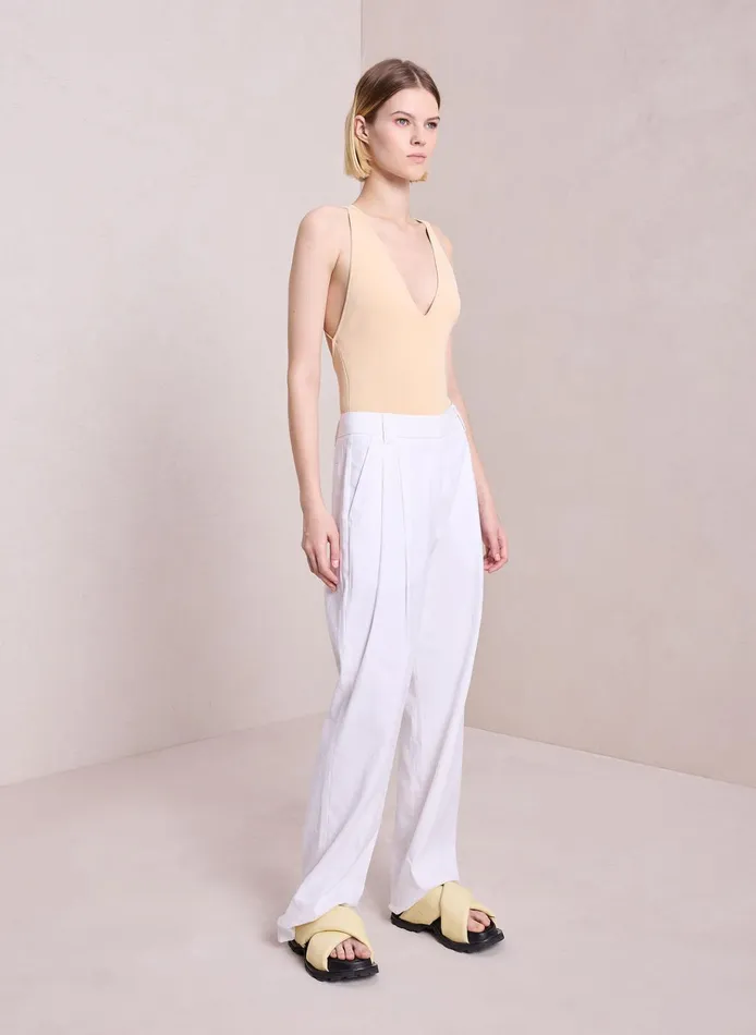 Women Bottoms ALC Mateo Linen Pant Ecru