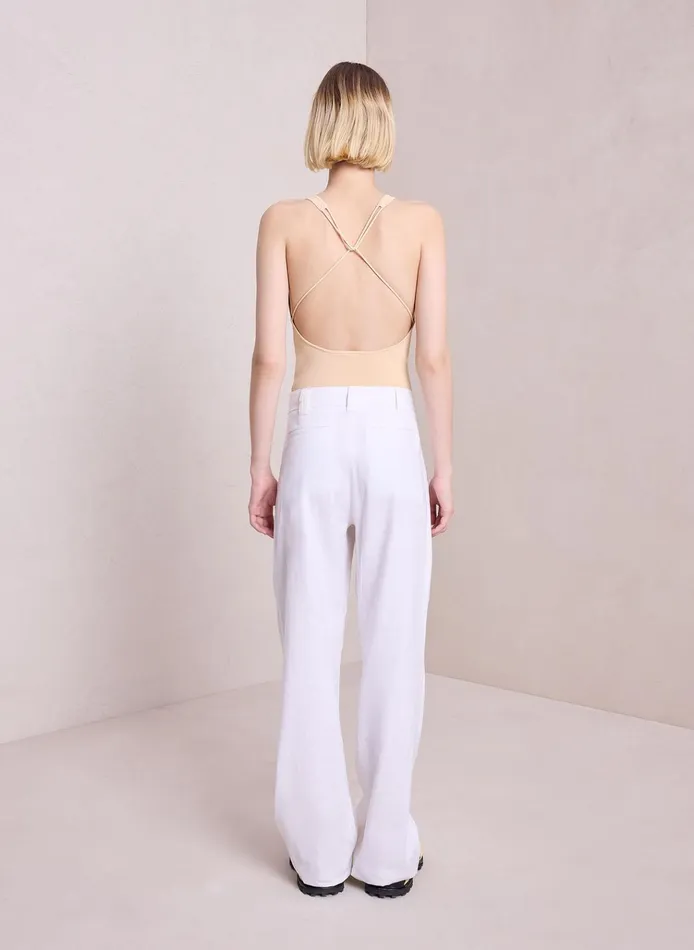 Women Bottoms ALC Mateo Linen Pant Ecru