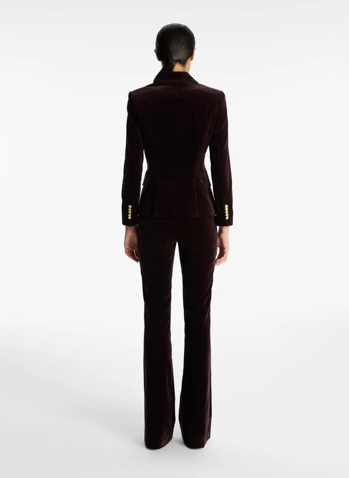 Women Bottoms ALC Sophie Ii Velvet Pant Chocolate Plum