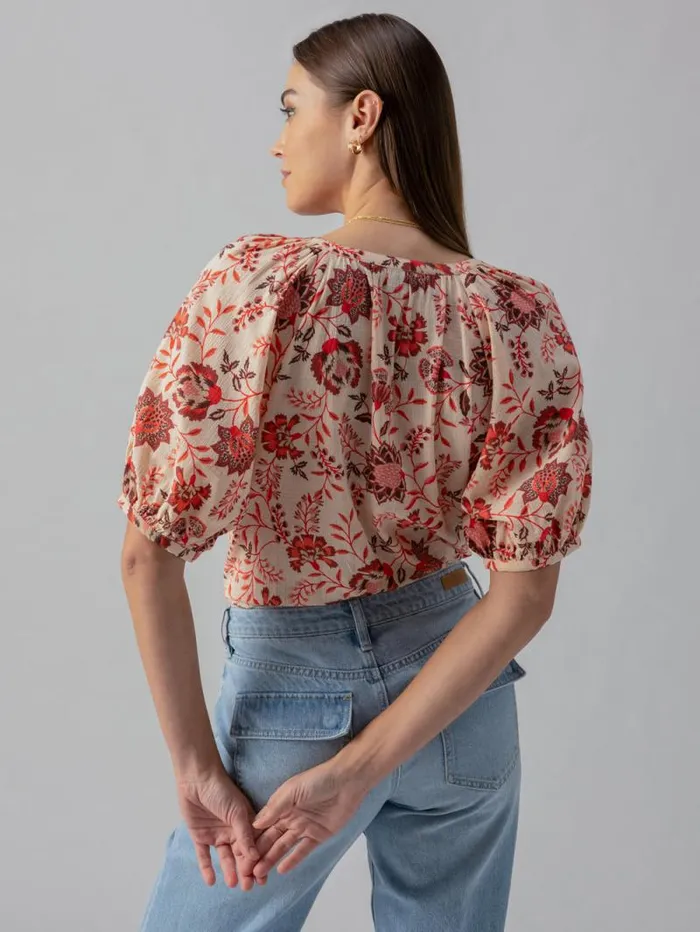 Women Bubble Sleeve Boho Blouse Pacific Light Sanctuary Clothing Tees and Tops Women Bubble Sleeve Boho Blouse Pacific Light Sanctuary Clothing Tees and Tops