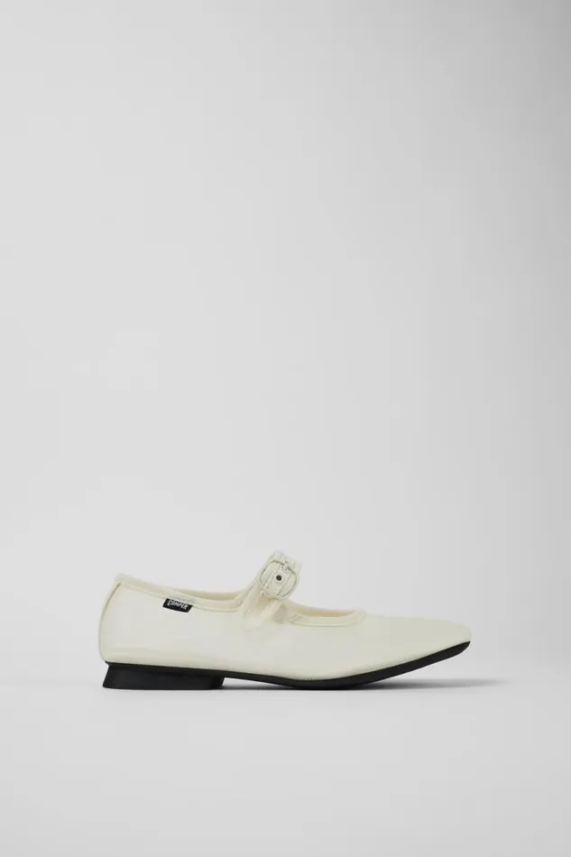 Women Camper Ballerinas Casi Myra White Textile Mary Jane Women Camper Ballerinas Casi Myra White Textile Mary Jane