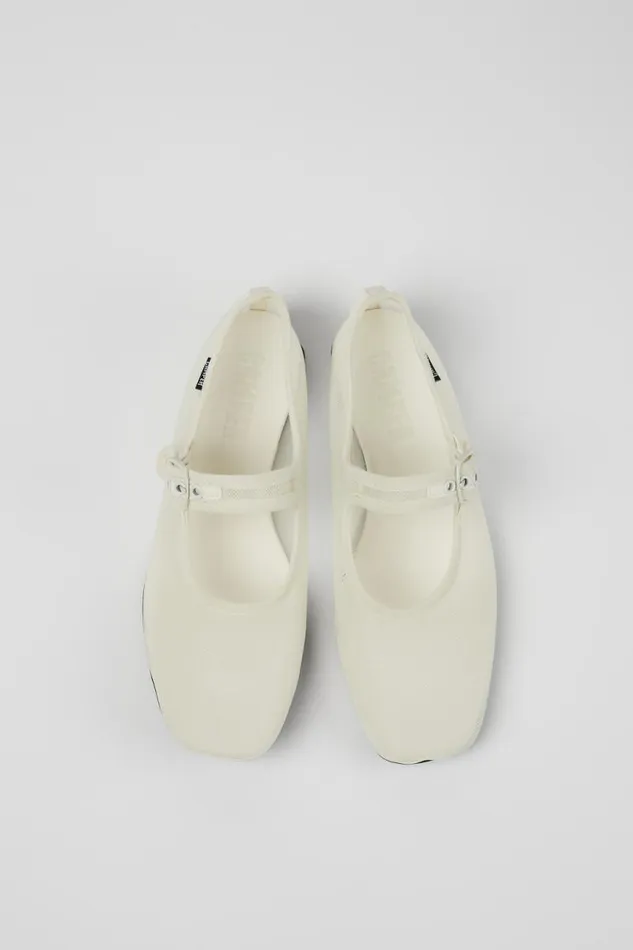 Women Camper Ballerinas Casi Myra White Textile Mary Jane Women Camper Ballerinas Casi Myra White Textile Mary Jane