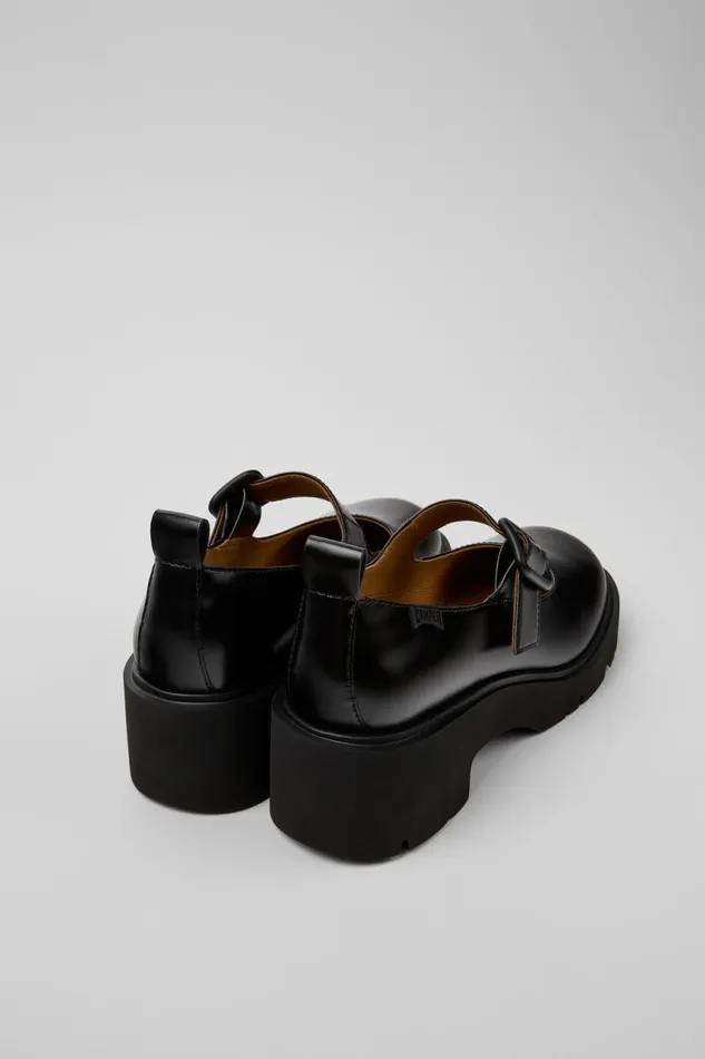Women Camper Ballerinas Milah Black Leather Shoe Women Camper Ballerinas Milah Black Leather Shoe