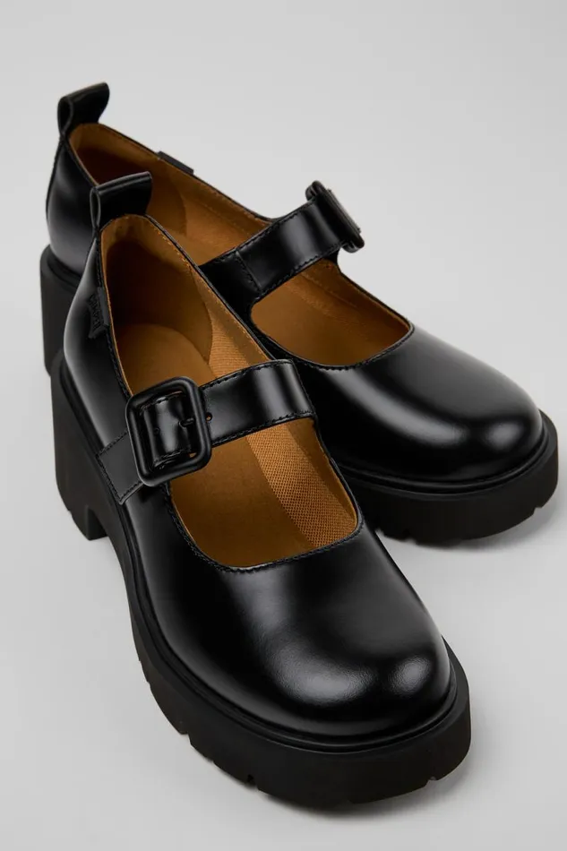 Women Camper Ballerinas Milah Black Leather Shoe Women Camper Ballerinas Milah Black Leather Shoe