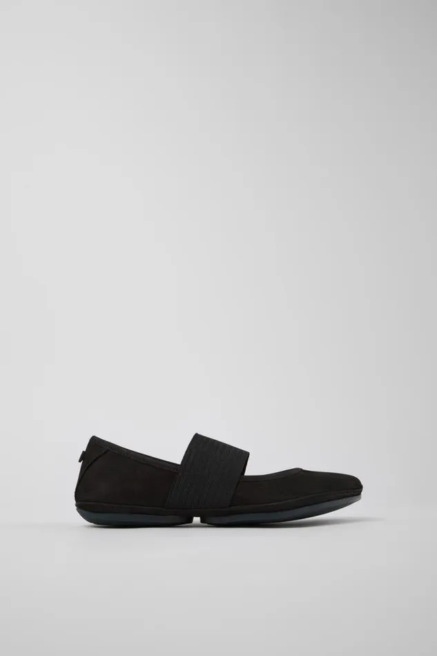Women Camper Ballerinas Right Black Nubuck Mary Jane Women Camper Ballerinas Right Black Nubuck Mary Jane