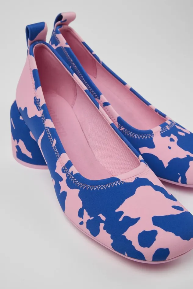 Women Camper Formal Shoes Niki Multicolored Textile Ballerina