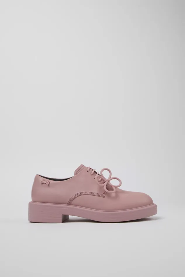Women Camper Formal Shoes Twins Pink Leather Shoes Women Camper Formal Shoes Twins Pink Leather Shoes