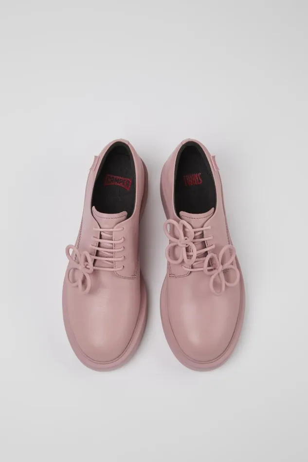 Women Camper Formal Shoes Twins Pink Leather Shoes Women Camper Formal Shoes Twins Pink Leather Shoes