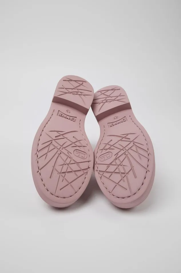 Women Camper Formal Shoes Twins Pink Leather Shoes Women Camper Formal Shoes Twins Pink Leather Shoes