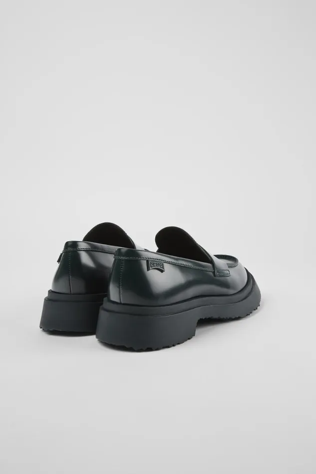 Women Camper Formal Shoes Walden Green Leather Loafers Women Camper Formal Shoes Walden Green Leather Loafers