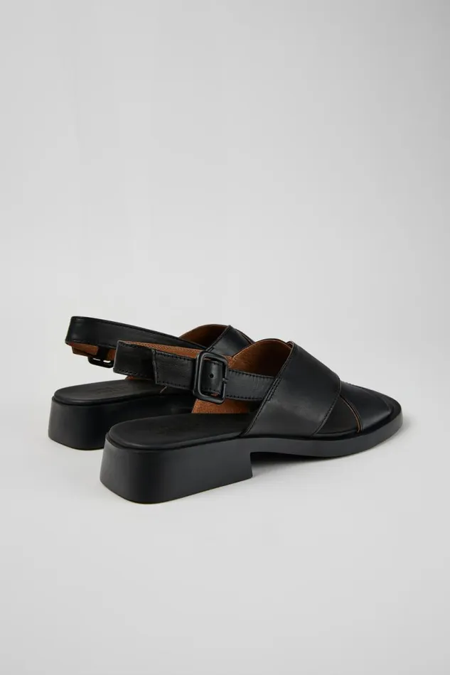 Women Camper Sandals Dana Black Leather Sandals Women Camper Sandals Dana Black Leather Sandals