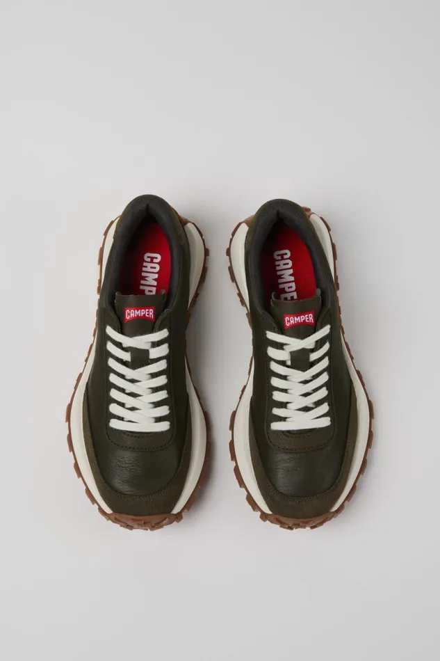 Women Camper Sneakers Drift Trail VIBRAM Green Leather And Nubuck Sneakers Women Camper Sneakers Drift Trail VIBRAM Green Leather And Nubuck Sneakers