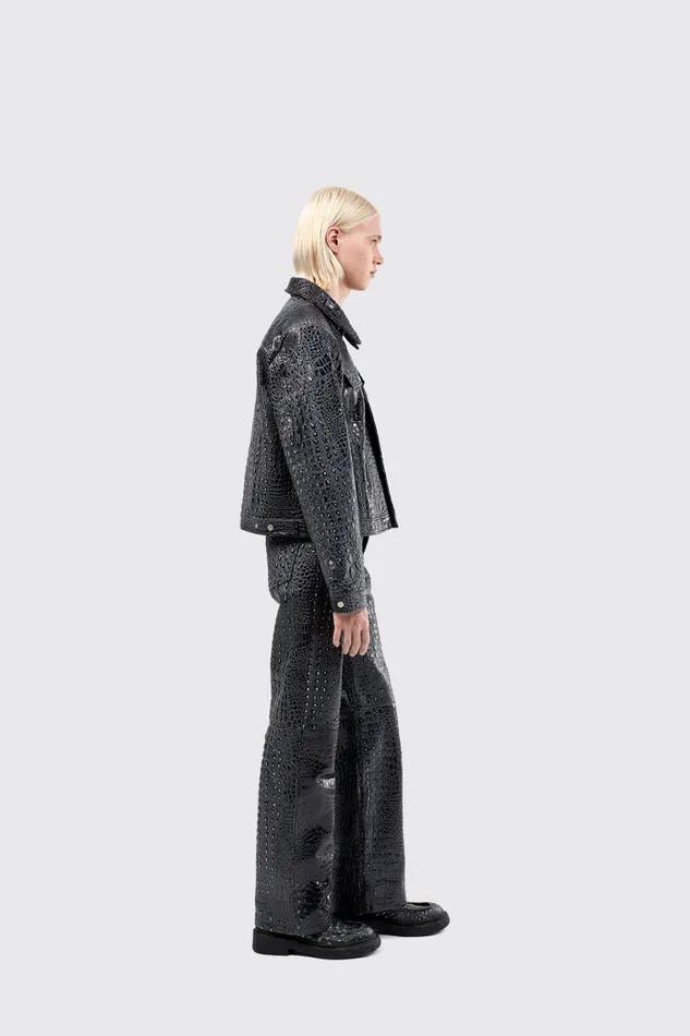 Women Camper TrousersandShorts Leather Pants Dark Gray Leather Trousers Women Camper TrousersandShorts Leather Pants Dark Gray Leather Trousers