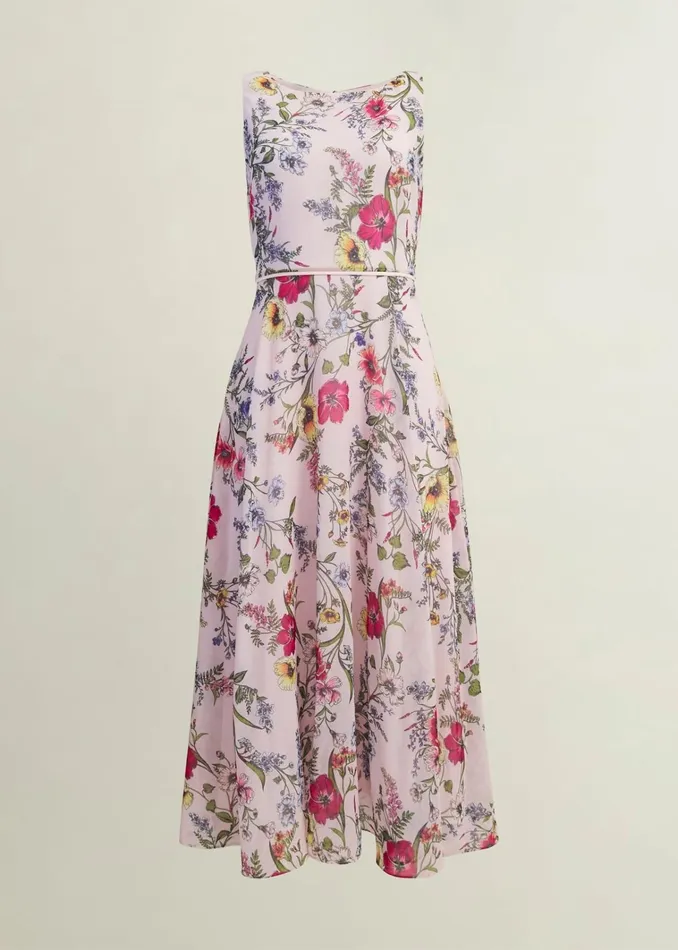 Women Carly Dress Pale Pink Multi Hobbs Dresses and Jumpsuits