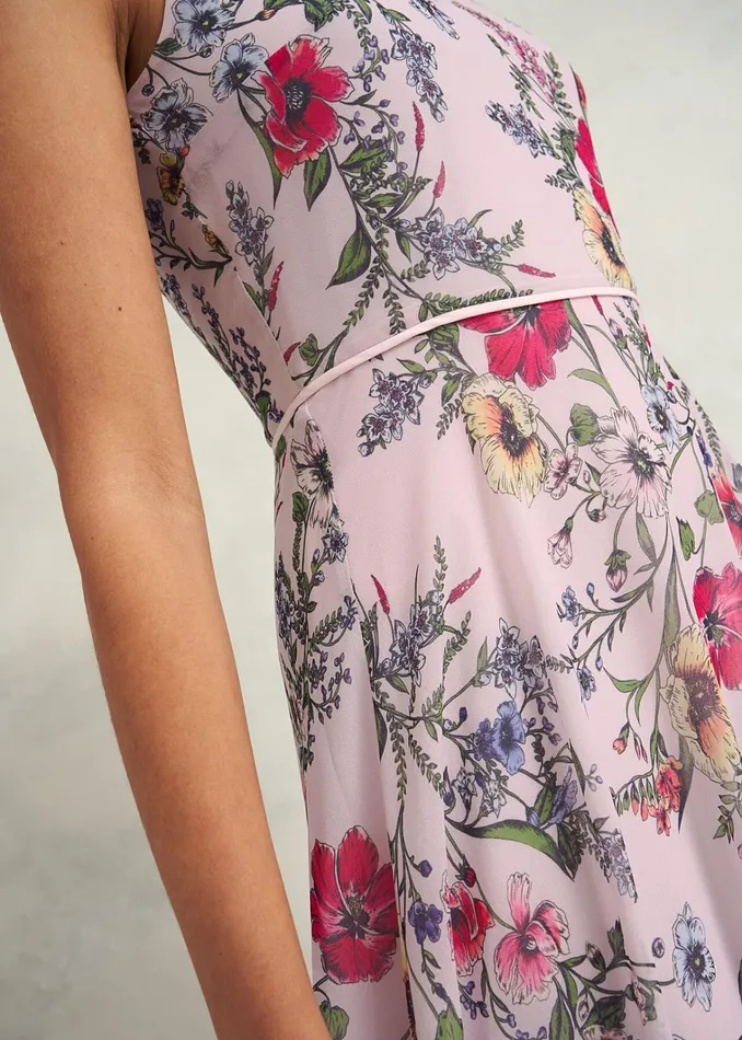 Women Carly Dress Pale Pink Multi Hobbs Dresses and Jumpsuits