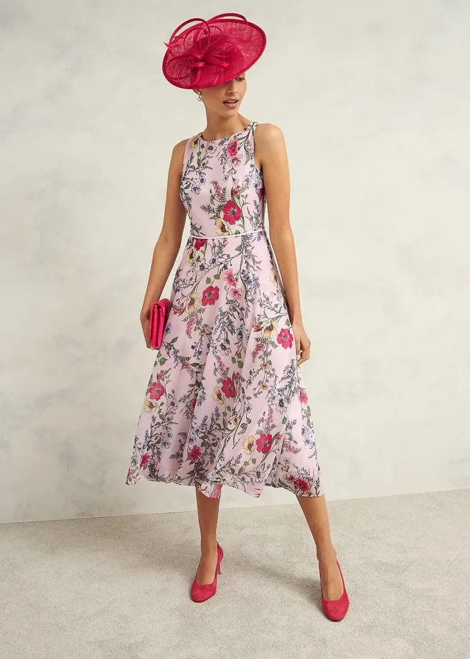 Women Carly Dress Pale Pink Multi Hobbs Dresses and Jumpsuits