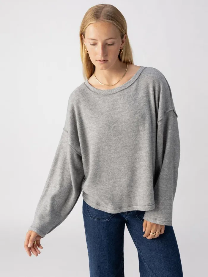 Women Change Of Scenery Knit Top Heather Ash Sanctuary Clothing Tees and Tops Women Change Of Scenery Knit Top Heather Ash Sanctuary Clothing Tees and Tops