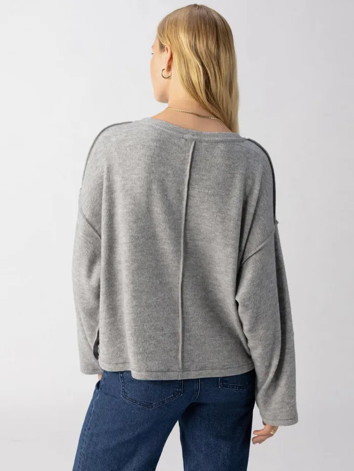 Women Change Of Scenery Knit Top Heather Ash Sanctuary Clothing Tees and Tops Women Change Of Scenery Knit Top Heather Ash Sanctuary Clothing Tees and Tops