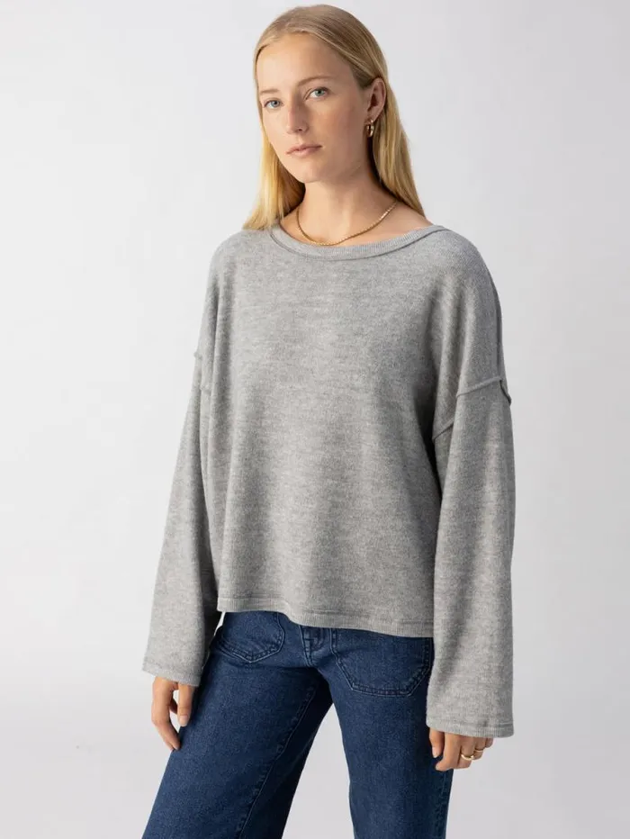 Women Change Of Scenery Knit Top Heather Ash Sanctuary Clothing Tees and Tops Women Change Of Scenery Knit Top Heather Ash Sanctuary Clothing Tees and Tops