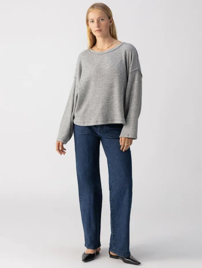 Women Change Of Scenery Knit Top Heather Ash Sanctuary Clothing Tees and Tops Women Change Of Scenery Knit Top Heather Ash Sanctuary Clothing Tees and Tops