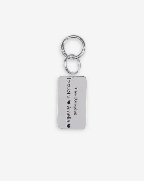 Women Charms The Kooples Silver Logo Plaque Bag Charm Silver