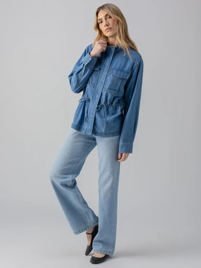 Women Cinched Surplus Denim Jacket Sun Drenched Sanctuary Clothing Denim Women Cinched Surplus Denim Jacket Sun Drenched Sanctuary Clothing Denim