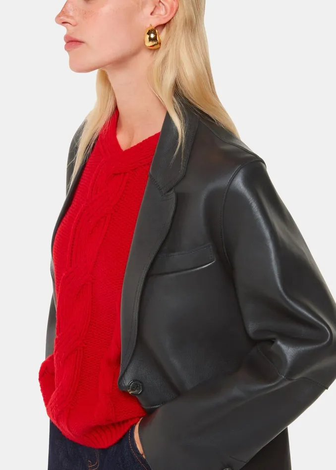 Women Coats and Jackets Whistles Black Katrina Clean Bonded Blazer